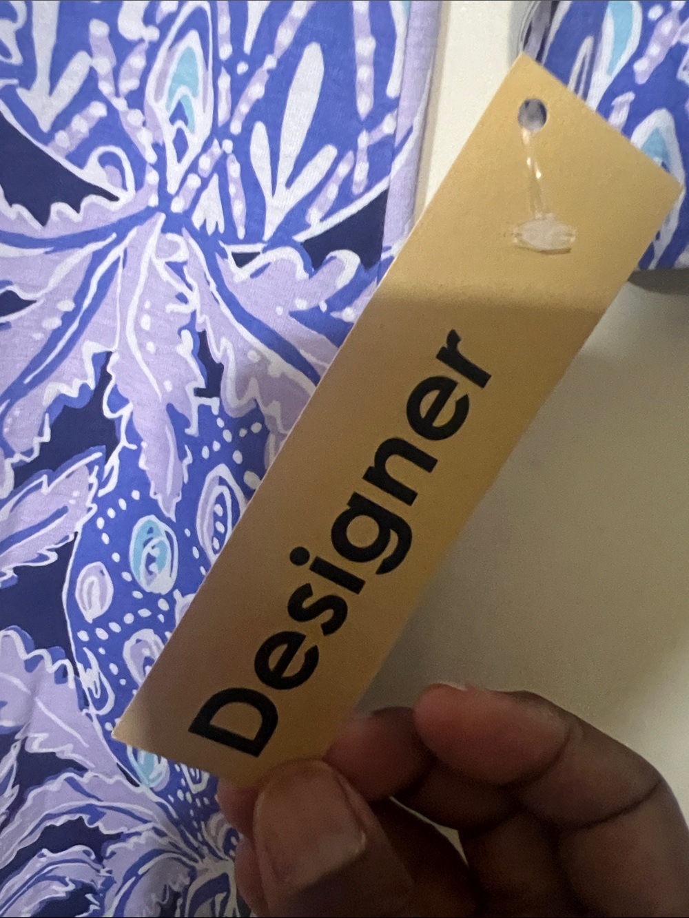 Lilly Pulitzer Navy, Lavender & Light Blue Pineapple Print Shift Dress - Picture 5 of 5